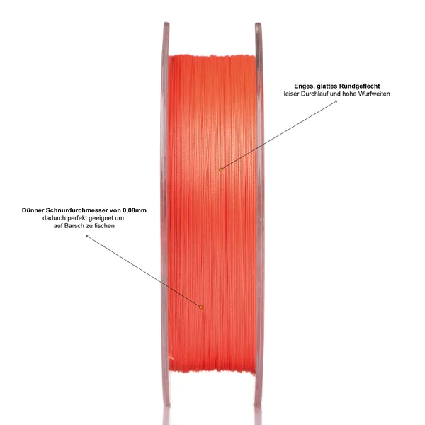Geflochtene Schnur 8x Zander Angeln Spinnfischen 155m 0,12mm Orange Zite Fishing_auswahl2