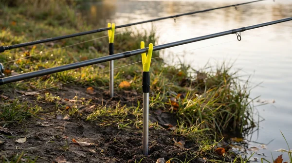Zite Fishing teleskopischer Rutenhalter 1,35m 3er Set Aluminium Erdspieß mit V-Auflage & Schnurlaufkerbe_auswahl10