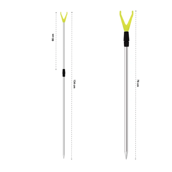 Zite Fishing teleskopischer Rutenhalter 1,35m 3er Set Aluminium Erdspieß mit V-Auflage & Schnurlaufkerbe_auswahl2