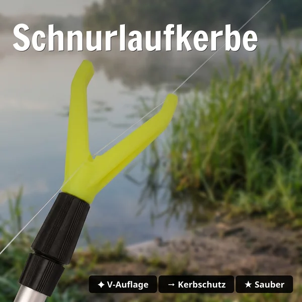 Zite Fishing teleskopischer Rutenhalter 1,35m 3er Set Aluminium Erdspieß mit V-Auflage & Schnurlaufkerbe_auswahl8