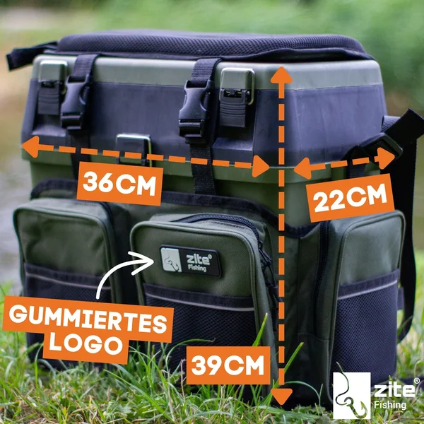 Multi Angel-Koffer-Rucksack & Sitz-Kiepe 3-in-1 – Angelrucksack Sitzkiepe Angelkoffer Zite Fishing _auswahl8