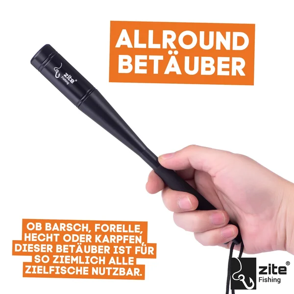 Fischtöter Aluminium Schwarz mit Magnet-Karabiner 25cm Zite Fishing_auswahl1