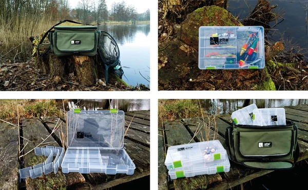 Zite Fishing Angeltasche mit Tragegurt und 4 Kunstköderboxen 35 x 22 x 20_auswahl6