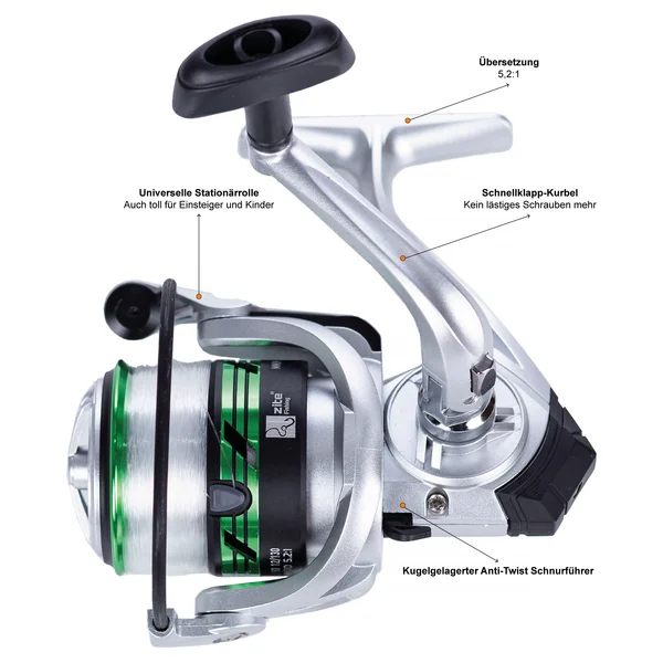 Angelrolle mit Schnur bespult Forellenrolle 2 Aluspulen Zite Fishing_auswahl1