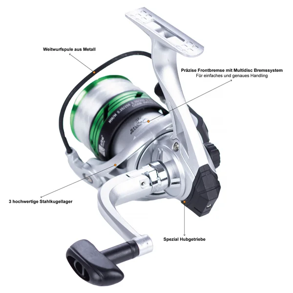 Angelrolle mit Schnur bespult Forellenrolle 2 Aluspulen Zite Fishing_auswahl2
