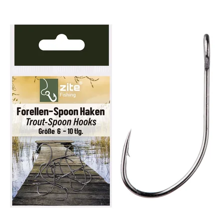 Spoon Haken Forellenhaken Ultra Light Angeln Größe 6 10STK Zite Fishing