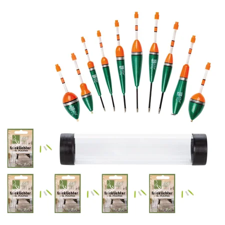 Zite Fishing Nachtangler Set - Allround Posenset + 5 Tüten Knicklichter