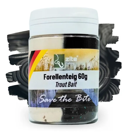 Forellenteig Special Edition Lakritz schwarz/weiß 60 g Forellenpaste Zite Fishing