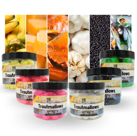  Zite Fishing Troutmallows Forellenköder Bundle - 6x 40g Set Marshmallow-Angelköder für Forellenangeln