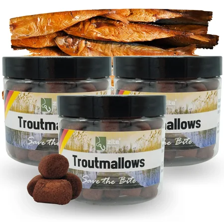 Zite Fishing Troutmallows-Set Fisch braun 3x40g Forellenköder 