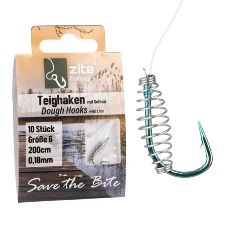 10 Stück Teighaken Größe 6 Forellenangeln für Trout Bait mit Schnur