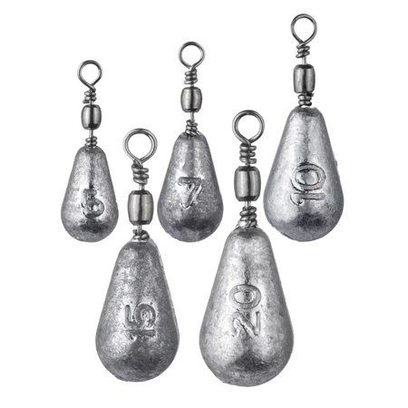 Tropfenblei Set 5-20g - Grundblei Angeln Birnenblei Sortiment 5 Stück - Zite Fishing