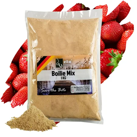 DIY Boiliemischung Fertigmix Pulver Boilies herstellen Erdbeere 1kg Zite Fishing