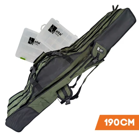 XXL Rutentasche 1,90m Karpfenruten & Brandungsruten 3-Fächer Zite Fishing