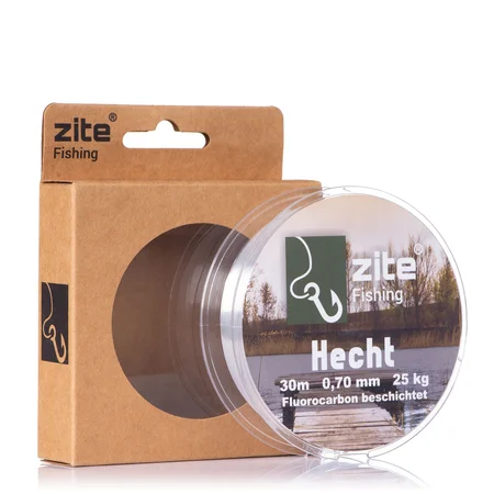Zite Fishing Fluorocarbon Vorfach Schnur Hecht Angeln 0,7mm 30m