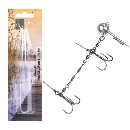 Zite Fishing Hecht Gummifisch-System S 9cm Blei 20g - ideal für Hechtköder 15-20 cm