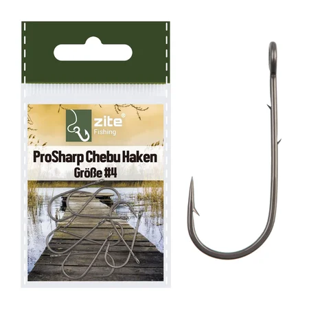 Zite Fishing ProSharp Chebu Haken #4 Teflon-Haken mit Baitholder für Cheburashka-Rig Forelle & Barsch
