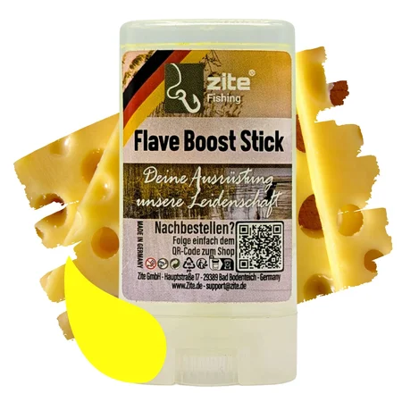Zite Fishing Flave Boost Stick Käse gelb 100 g - Lockstoff-Stift für Gummifische, Wobbler, Blinker & Spoons