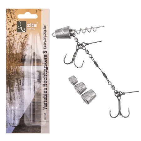 Zite Fishing Variables Hechtsystem S 9cm Natur 5-20g - ideal für Gummiköder 15-20 cm