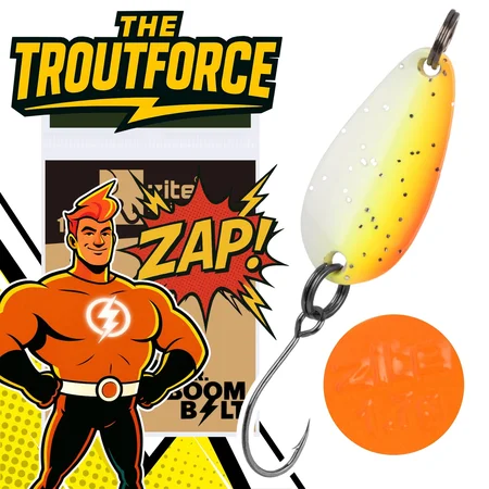 Zite Fishing The Troutforce Spoon 1,7g ZAP! Mr. Boombolt – UL-Forellenblinker mit Einzelhaken Gr. 8