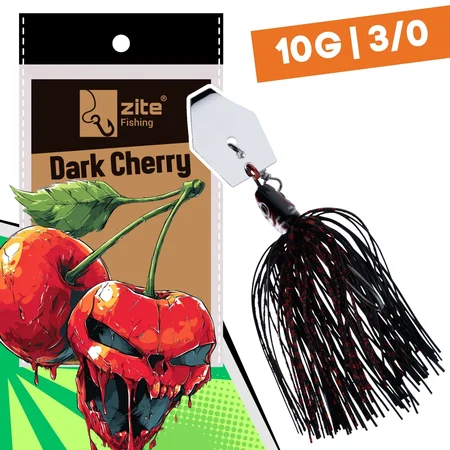 Inzite Blader Bladed Jig 10 g – Haken 3/0 – Dark Cherry – Starke Vibration & Trailerfähig