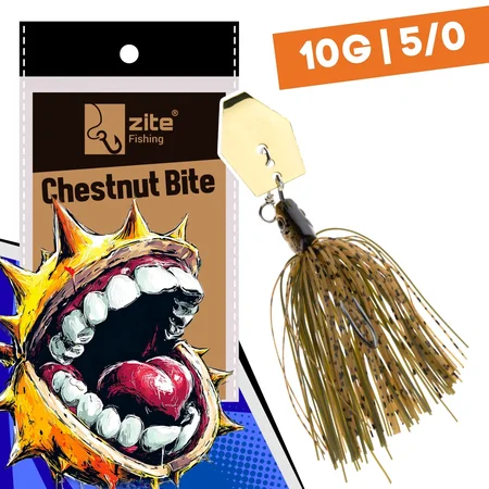 Inzite Blader Bladed Jig 10 g – Haken 3/0 – Chestnut Bite – Starke Vibration & Trailerfähig