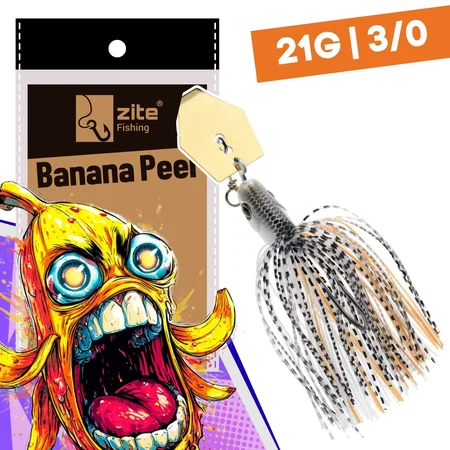 Inzite Blader Bladed Jig 21 g – Haken 3/0 – Banana Peel – Starke Vibration & Trailerfähig