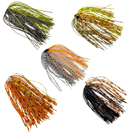 Zite Fishing Skirts Sortiment 5 Stück – Silikon Jig Skirts für Barsch & Zander