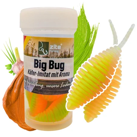 Big Bug Citrus Knoblauch 5 cm – Forellenköder mit Aroma, 8 Stück Käfer-Imitat für UL-Fischen