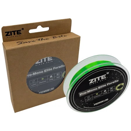 Zite Fishing Pro-Mono Elite Forelle – Monofile Angelschnur chartreuse, 300 m, 0,20 mm, 3,63 kg