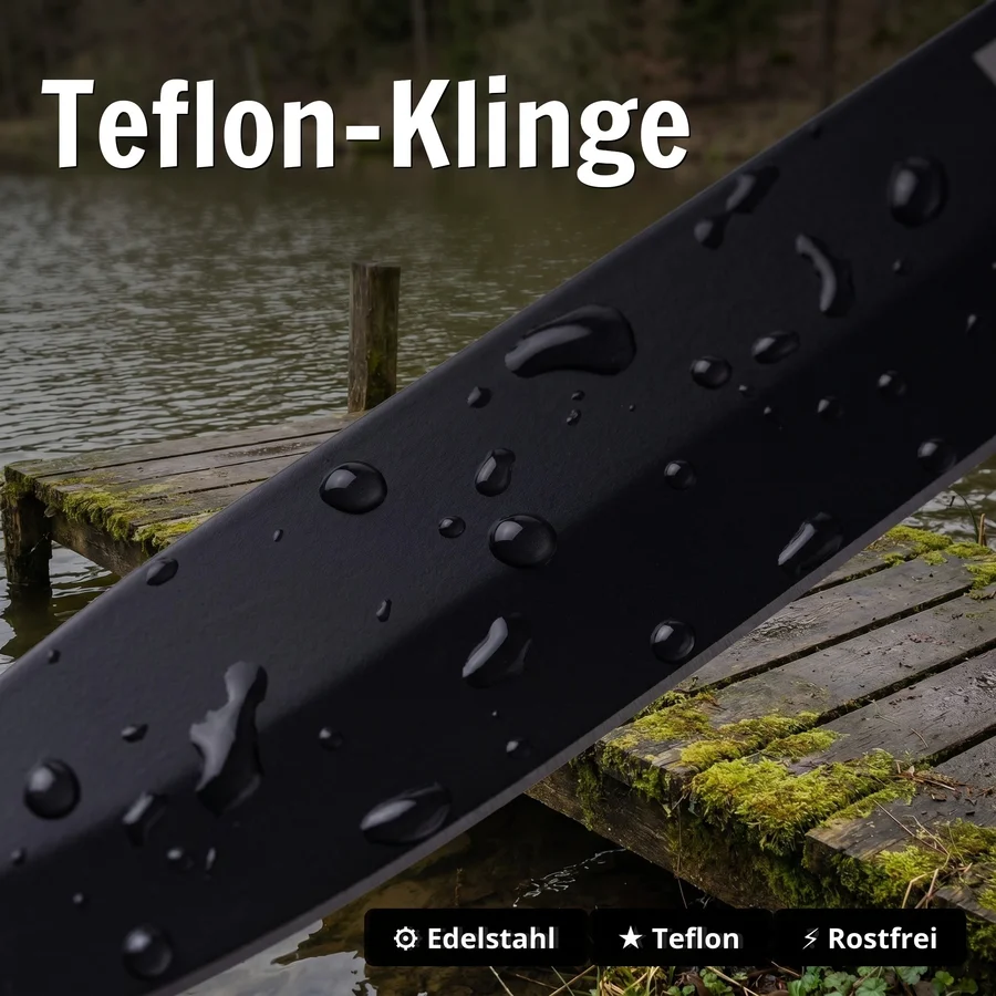 Angelmesser mit Gürtel-Messerscheide 22cm Zite Fishing - Teflon-Klinge