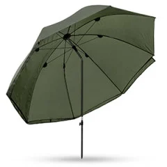 Angelschirm Schirmzelt mit Umhang 250 cm + Schirmstütze Set Zite Fishing - Bis zu 45 Grad abknickbar