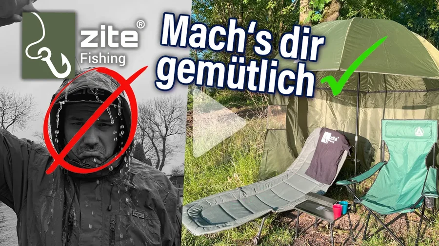 Egal ob Regen oder Sonnenschein - Machs dir mit dem Zite Fishing Schirmzelt gemütlich